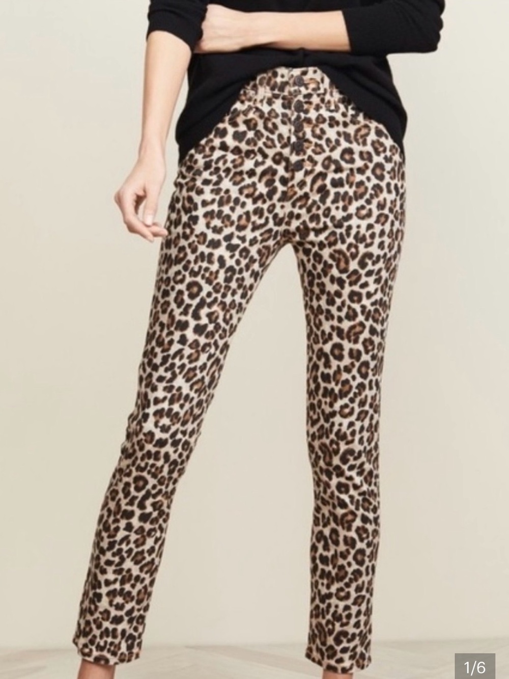 Veronica Beard 10" Debbie Leopard Jeans